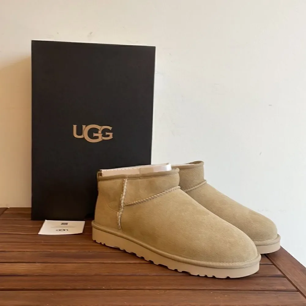UGG Classic Ultra Mini Booties Mustard Seed USA Men Size 10/UK 9/EU 43